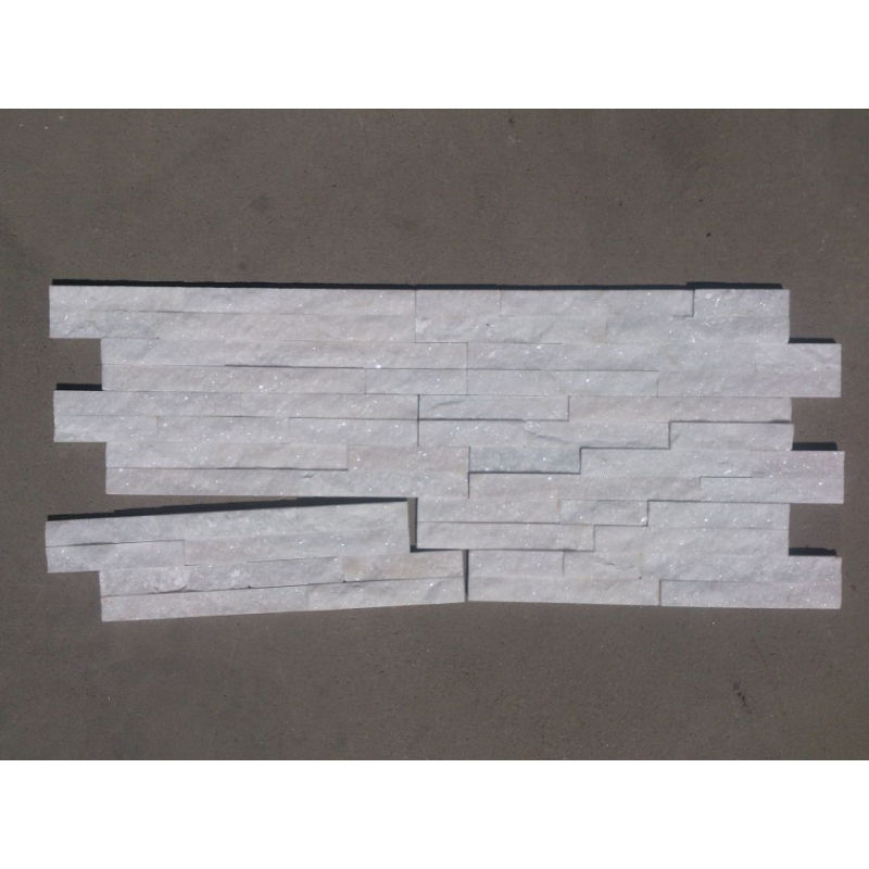 Internal wall white quartz thinner stone strips